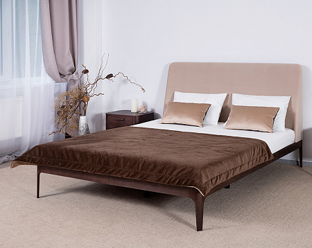 Фортуна кровать (160 см) Венге/Бежевый