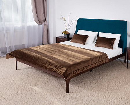Фортуна кровать (160 см) Венге/Зеленый