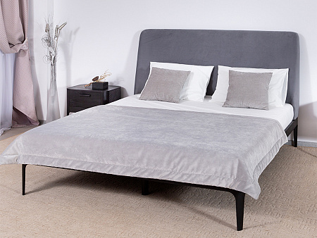 Фортуна кровать (160 см) Графит/Серый
